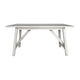 Antique White |#| Solid Wood 60" Commercial Grade Trestle Base Dining Table-Light Cappuccino