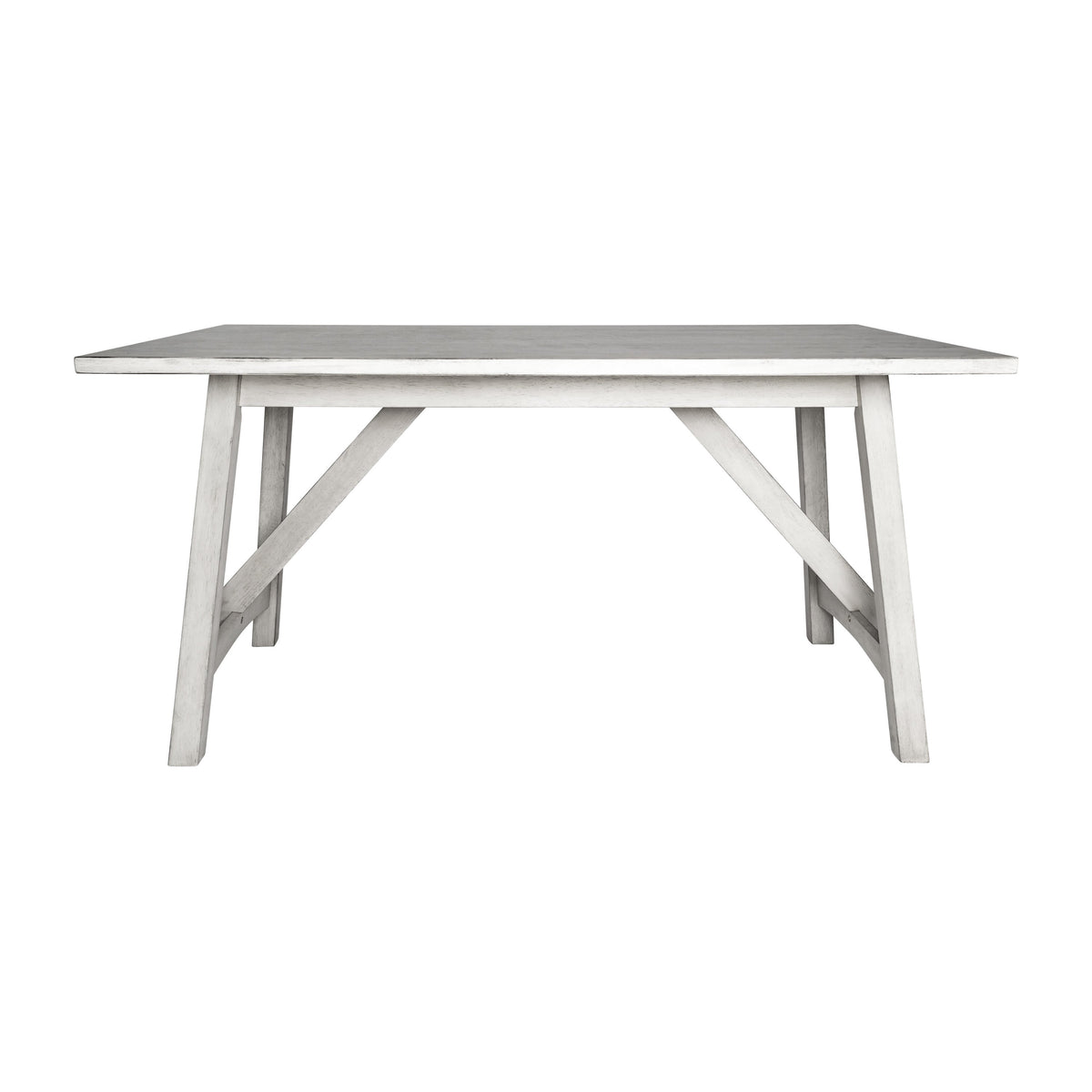 Antique White |#| Solid Wood 60" Commercial Grade Trestle Base Dining Table-Light Cappuccino