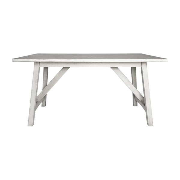 Antique White |#| Solid Wood 60" Commercial Grade Trestle Base Dining Table-Light Cappuccino