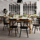 Light Cappuccino |#| Solid Wood 60" Commercial Grade Trestle Base Dining Table in Antique Gray