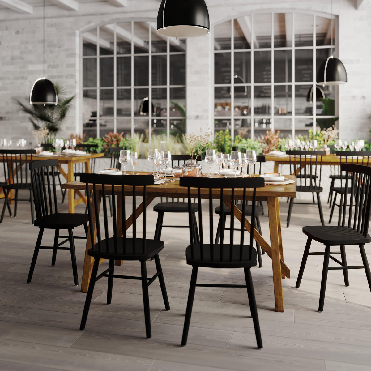 Light Cappuccino |#| Solid Wood 60" Commercial Grade Trestle Base Dining Table in Antique Gray