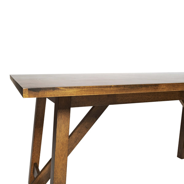 Light Cappuccino |#| Solid Wood 60" Commercial Grade Trestle Base Dining Table in Antique Gray