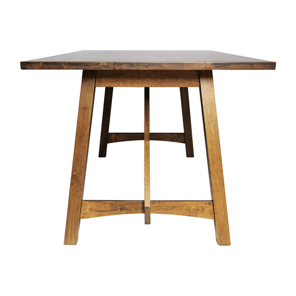 Light Cappuccino |#| Solid Wood 60" Commercial Grade Trestle Base Dining Table in Antique Gray