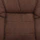 Brown Microfiber |#| Brown Microfiber Executive Side Reception Chair with Lumbar Support & Sled Base