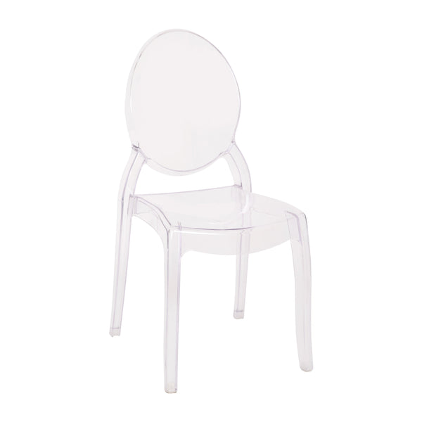 Extra Wide Polycarbonate All-Weather Transparent Crystal Ghost Banquet Chair