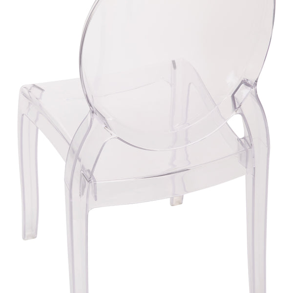 Extra Wide Polycarbonate All-Weather Transparent Crystal Ghost Banquet Chair