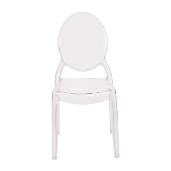 Extra Wide Polycarbonate All-Weather Transparent Crystal Ghost Banquet Chair