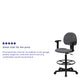 Gray |#| Gray Fabric Swivel Drafting Chair with Adjustable Height and Arms - Home Office