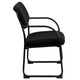 Black |#| Black Fabric Executive Side Reception Chair with Sled Base and Padded Foam Seat