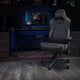 Black with Blue Trim |#| Ergonomic Gaming Chair with 4D Armrests, Headrest, & Lumbar Support-Black/Blue