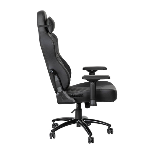 Black |#| Ergonomic Gaming Chair with 4D Armrests, Headrest, & Lumbar Support-Black/Black