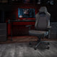 Black with Red Trim |#| Ergonomic Gaming Chair with 4D Armrests, Headrest, & Lumbar Support-Black/Red