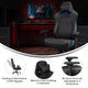 Black with Red Trim |#| Ergonomic Gaming Chair with 4D Armrests, Headrest, & Lumbar Support-Black/Red