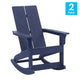 Navy |#| Indoor/Outdoor modern 2-Slat Adirondack Poly Resin Rockers in Navy - Set of 2