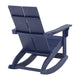 Navy |#| Indoor/Outdoor modern 2-Slat Adirondack Poly Resin Rockers in Navy - Set of 2