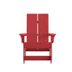 Red |#| Indoor/Outdoor modern 2-Slat Adirondack Poly Resin Rockers in Red - Set of 2