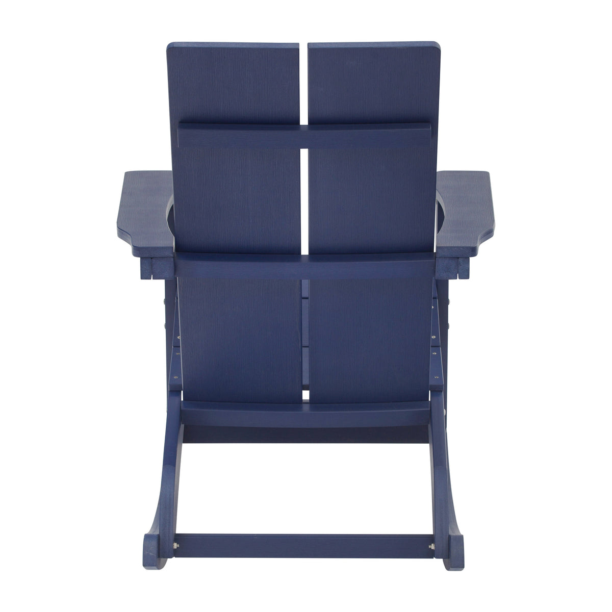 Navy |#| Modern 2-Slat Adirondack Poly Resin Rocking Chair for Indoor/Outdoor Use - Navy