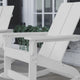 White |#| Modern 2-Slat Adirondack Poly Resin Rocking Chair for Indoor/Outdoor Use - White