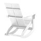 White |#| Modern 2-Slat Adirondack Poly Resin Rocking Chair for Indoor/Outdoor Use - White