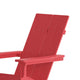 Red |#| Modern 2-Slat Adirondack Poly Resin Rocking Chair for Indoor/Outdoor Use - Red