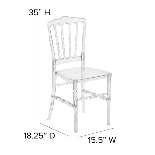 Crystal Ice Napoleon Stacking Chair - Event Seating - Hospitality Seating