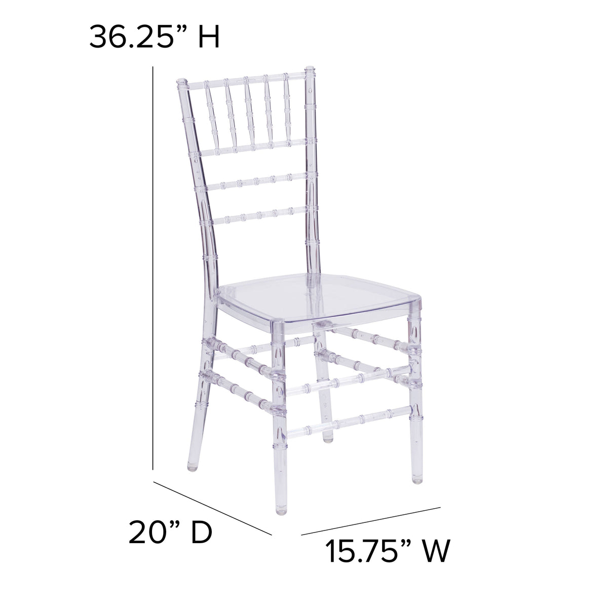 Crystal Ice |#| Crystal Ice Stacking Chiavari Chair - Event Seating - Stack Chairs