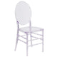 Crystal Ice Stacking Chair with Elongated Oval Back - Banquet & Event Seating