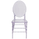 Crystal Ice Stacking Chair with Elongated Oval Back - Banquet & Event Seating