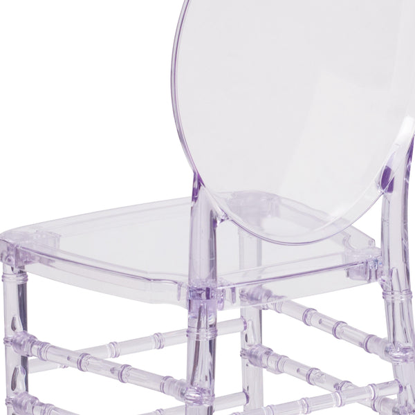 Crystal Ice Stacking Chair with Elongated Oval Back - Banquet & Event Seating