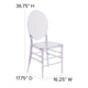 Crystal Ice Stacking Chair with Elongated Oval Back - Banquet & Event Seating