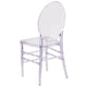 Crystal Ice Stacking Chair with Elongated Oval Back - Banquet & Event Seating