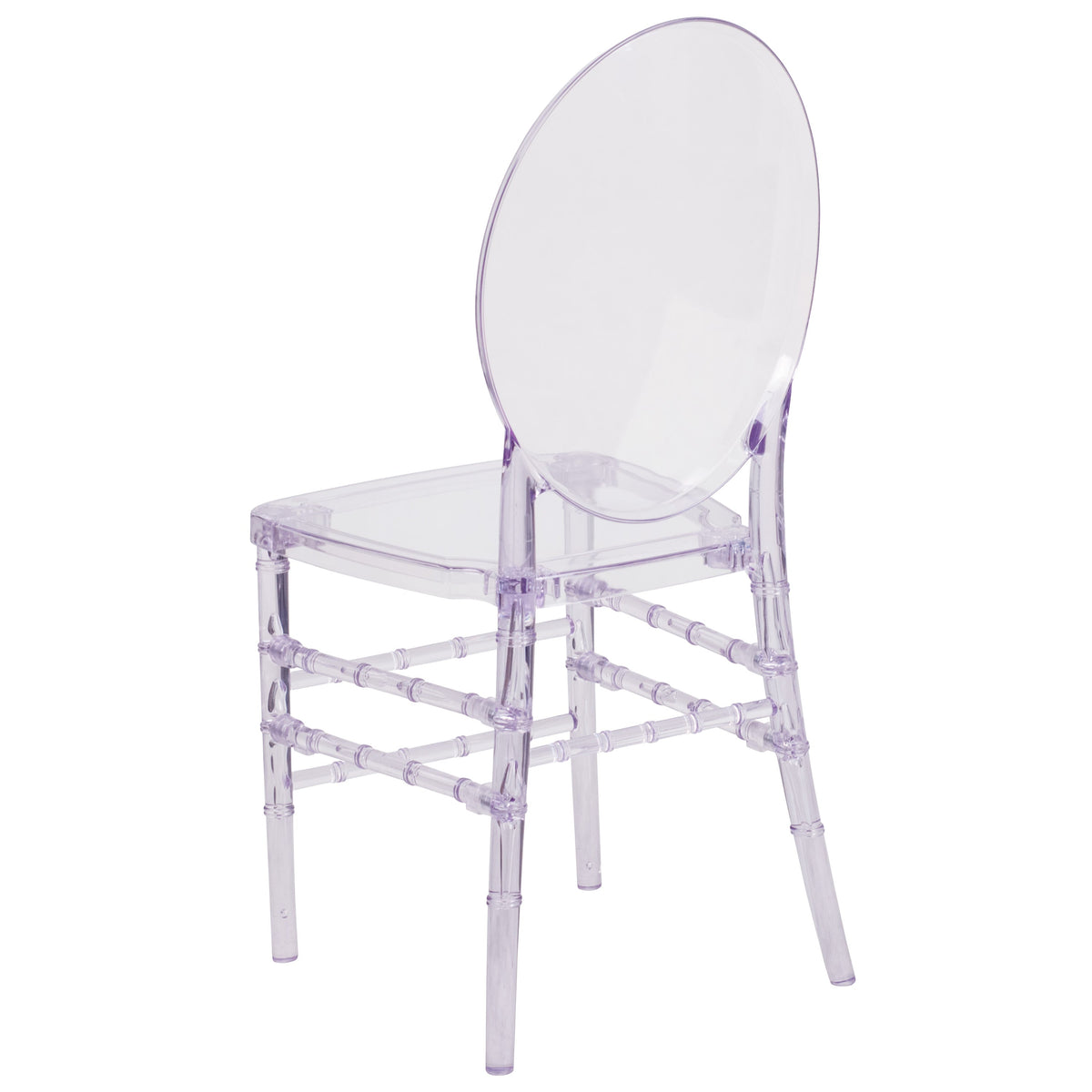 Crystal Ice Stacking Chair with Elongated Oval Back - Banquet & Event Seating