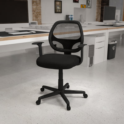 Flash Fundamentals Mid-Back Mesh Swivel Ergonomic Task Office Chair with Arms