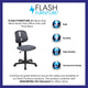 Gray |#| Flash Fundamentals Mid-Back Gray Mesh Swivel Task Office Chair with Pivot Back