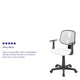 White |#| Flash Fundamentals Pivot Back White Mesh Swivel Task Office Chair with Arms