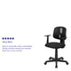 Black |#| Flash Fundamentals Pivot Back Black Mesh Swivel Task Office Chair with Arms