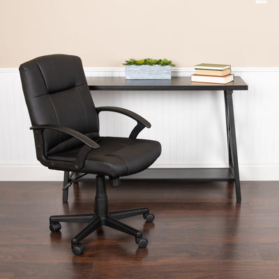 Flash Fundamentals Mid-Back Padded Task Office Chair with Arms - View 2