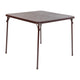 Brown |#| Brown Foldable Card Table with Vinyl Table Top - Game Table - Portable Table