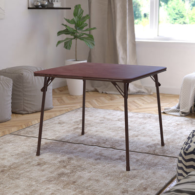 Folding Card Table - Lightweight Portable Folding Table with Collapsible Legs - View 2