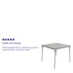 Gray |#| Gray Foldable Card Table with Vinyl Table Top - Game Table - Portable Table