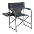 Folding Director's Camping Chair with Side Table and Cup Holder - Portable Indoor/Outdoor Steel Framed Sports Chair