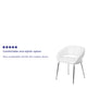 White |#| Contemporary White LeatherSoft Side Reception Chair w/Chrome Legs - Guest Chair