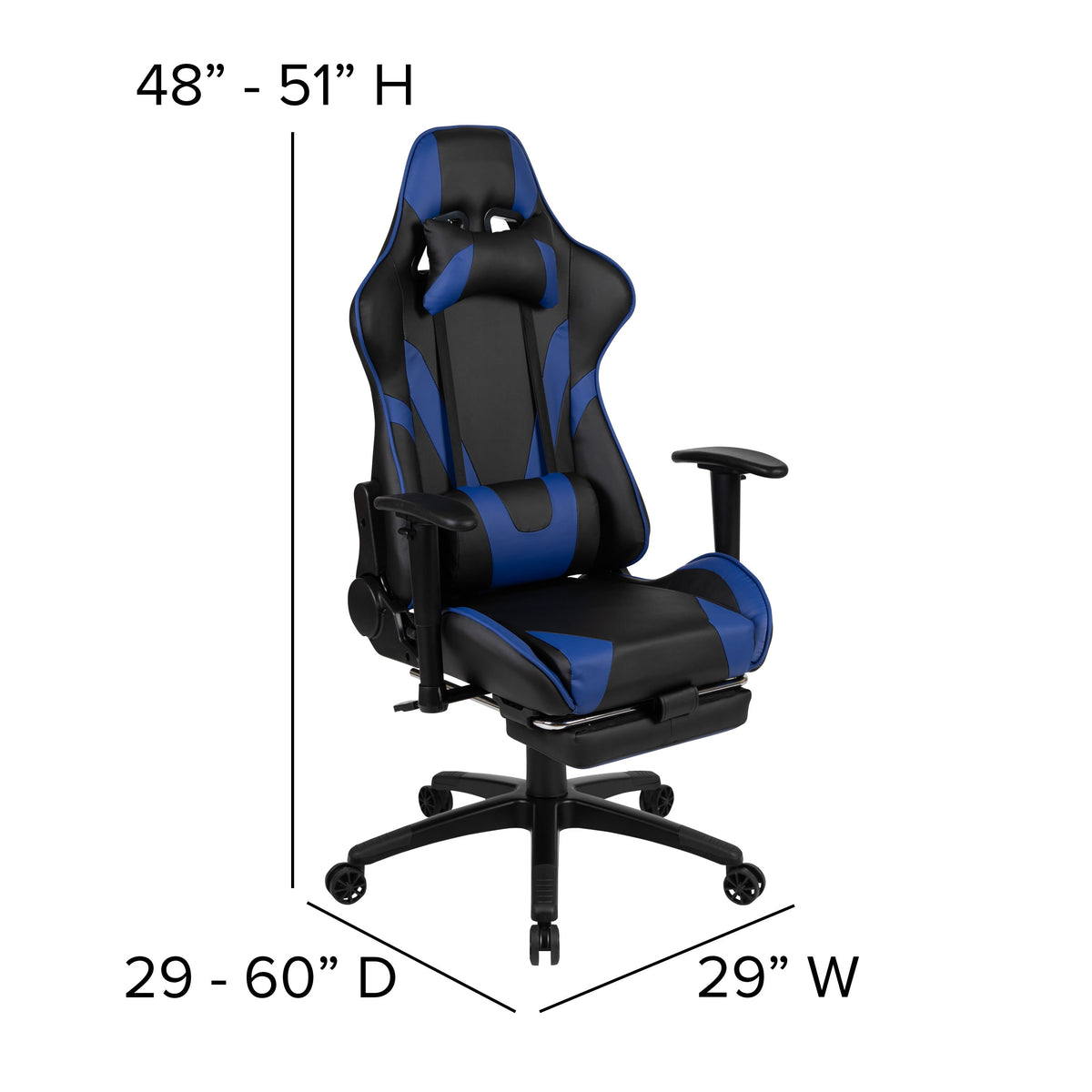 Blue |#| Black/Blue Gaming Desk Bundle - Cup/Headset Holder/Mouse Pad Top