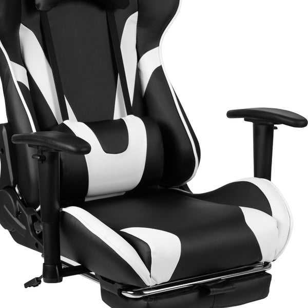 Black |#| Desk Bundle - Red Gaming Desk, Cup Holder, Headphone Hook and Reclining Chair