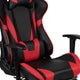 Red |#| Desk Bundle - Red Gaming Desk, Cup Holder, Headphone Hook and Reclining Chair