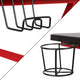 Gray |#| Gaming Bundle-Cup/Headphone Desk & Gray Reclining Footrest Chair