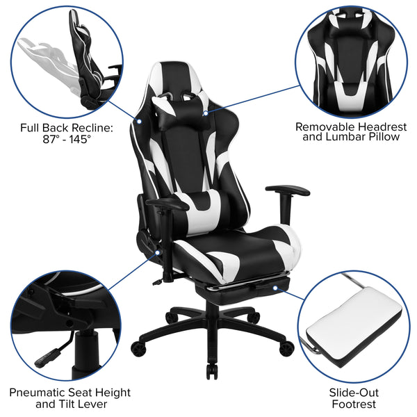 Black |#| Desk Bundle - Red Gaming Desk, Cup Holder, Headphone Hook and Reclining Chair