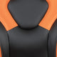 Orange |#| Black/Orange Gaming Desk Bundle - Cup & Headphone Holders/Mouse Pad Top