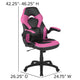 Pink |#| Black/Pink Gaming Desk Bundle - Cup & Headphone Holders/Mouse Pad Top