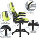 Green |#| Desk Bundle - Red Gaming Desk, Cup Holder, Headphone Hook and Green Chair